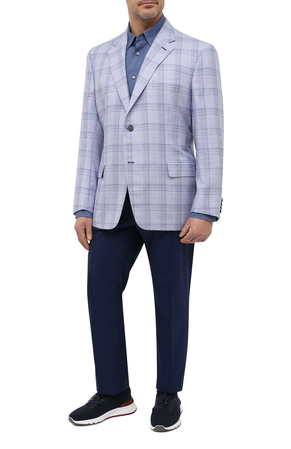 Пиджак из шерсти и шелка BRIONI голубого цвета по цене 531500 руб., арт. RGH00R/P0A7H/PARLAMENT0, фото 2 Пиджак из шерсти и шелка BRIONI, арт. RGH00R/P0A7H/PARLAMENT0, фото 2