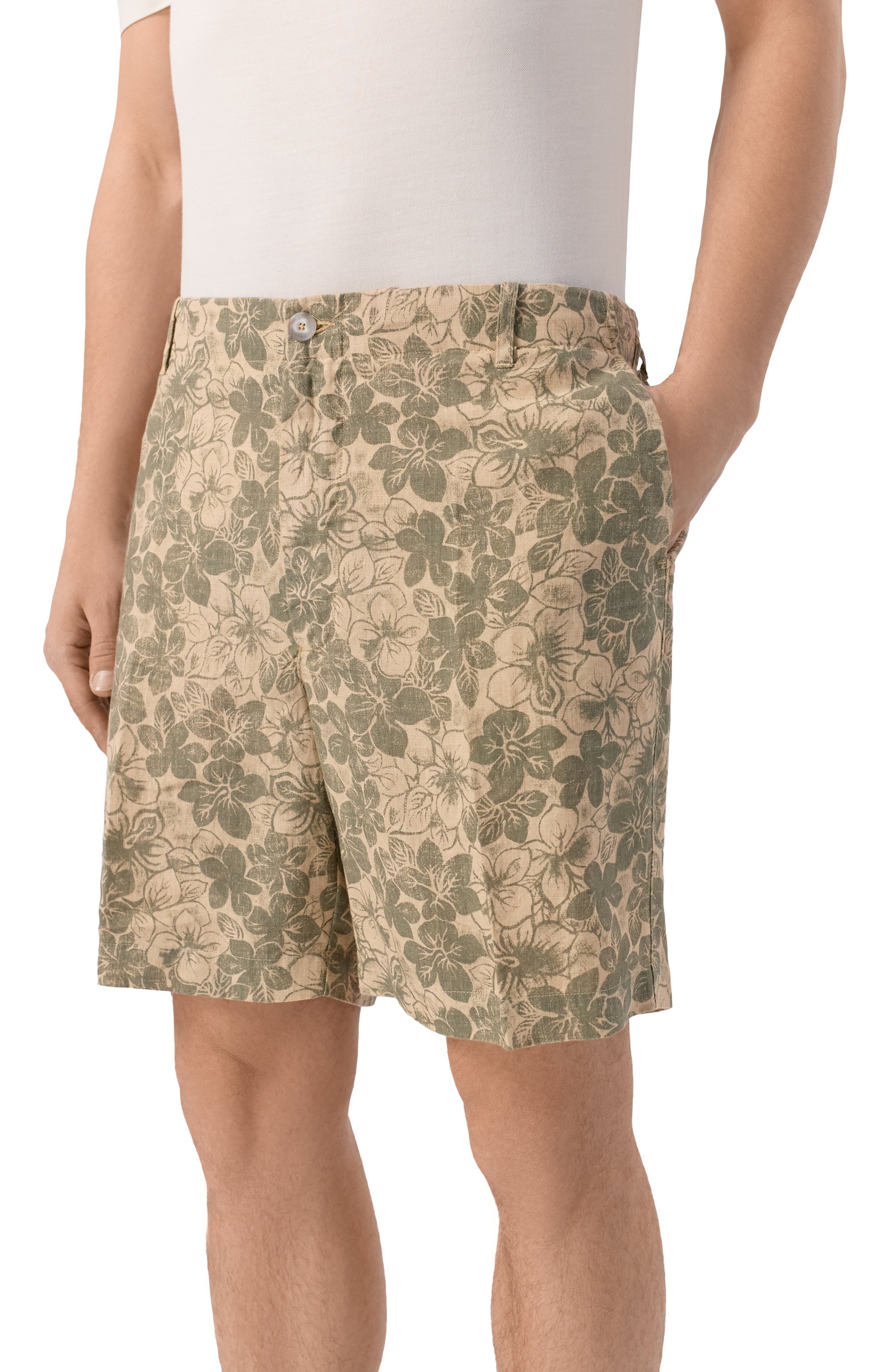 Льняные шорты 120% LINO, арт. 33ALIM29R8/G448/000, фото 3