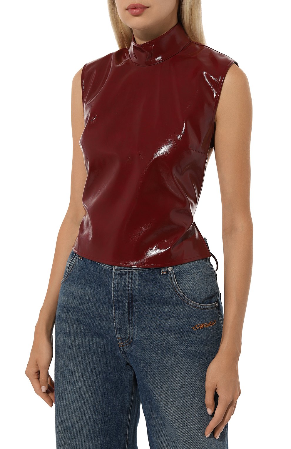 Топ из экокожи MSGM, арт. 3742MDT01/247800, фото 3