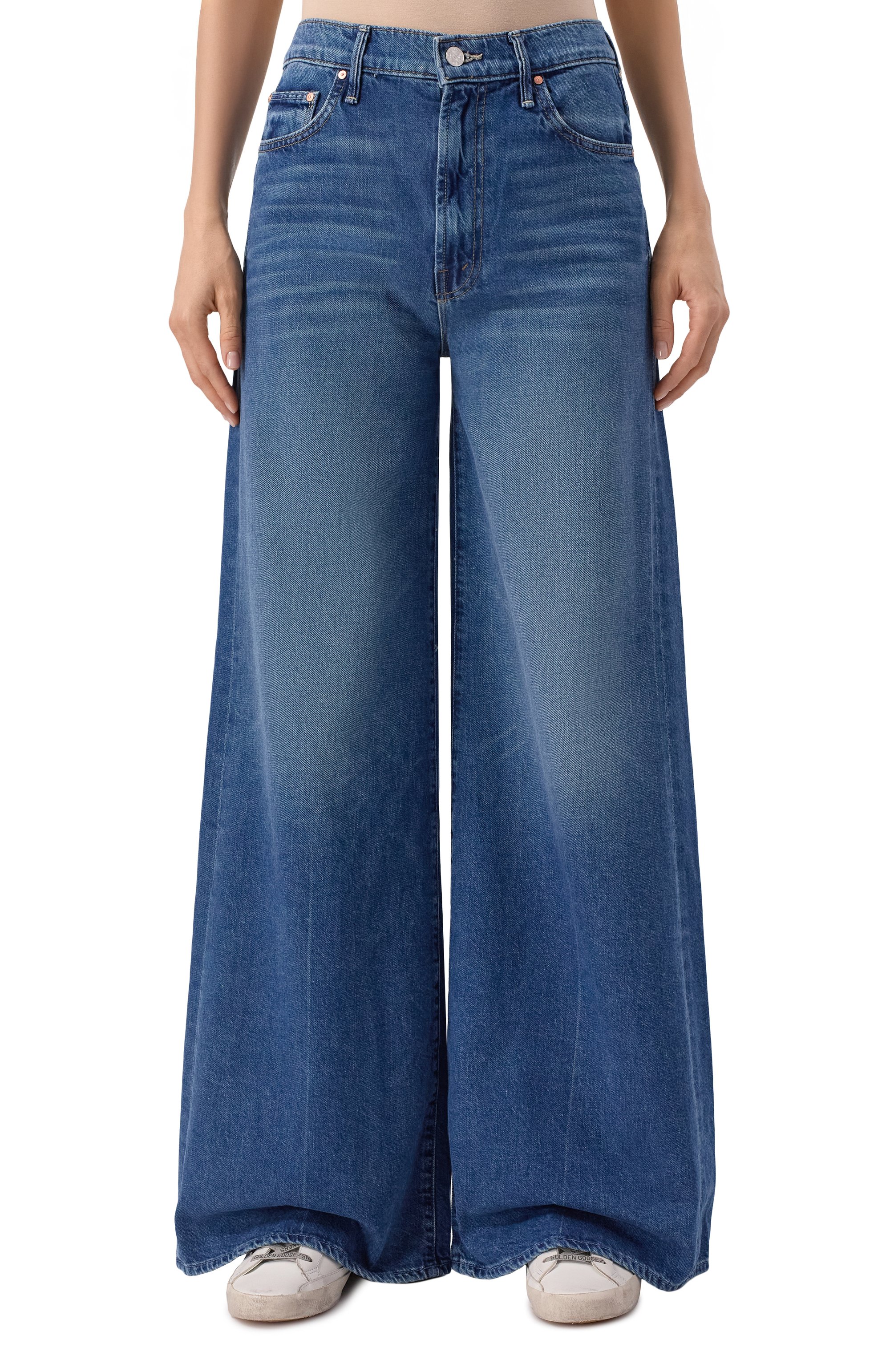 Джинсы the undercover sneak MOTHER синего цвета по цене 47750 руб., арт. 11105-1230, фото 3 Джинсы the undercover sneak MOTHER, арт. 11105-1230, фото 3