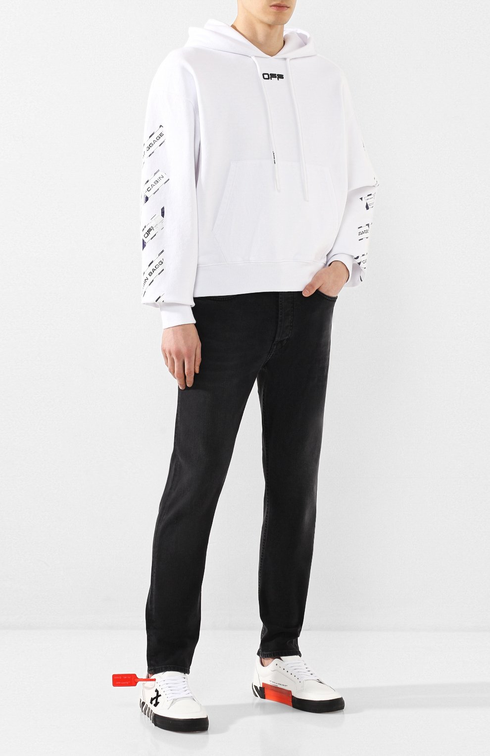 Кожаные кеды vulcanized OFF-WHITE, арт. 0MIA085S20D680380110, фото 2