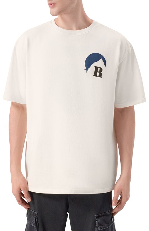Хлопковая футболка Rhude RHPF25TT02012 Кремовый  RHPF25TT02012 Фото 3