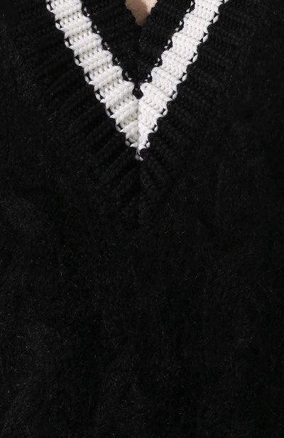 Шерстяной свитер BALMAIN черно-белого цвета по цене 190500 руб., арт. SF03145/K525, фото 5 Шерстяной свитер BALMAIN, арт. SF03145/K525, фото 5