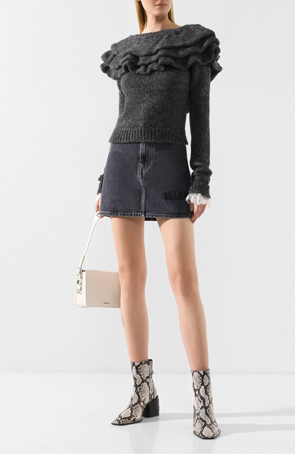 Свитер PHILOSOPHY DI LORENZO SERAFINI серого цвета по цене 59950 руб., арт. A0935/7104, фото 2 Свитер PHILOSOPHY DI LORENZO SERAFINI, арт. A0935/7104, фото 2