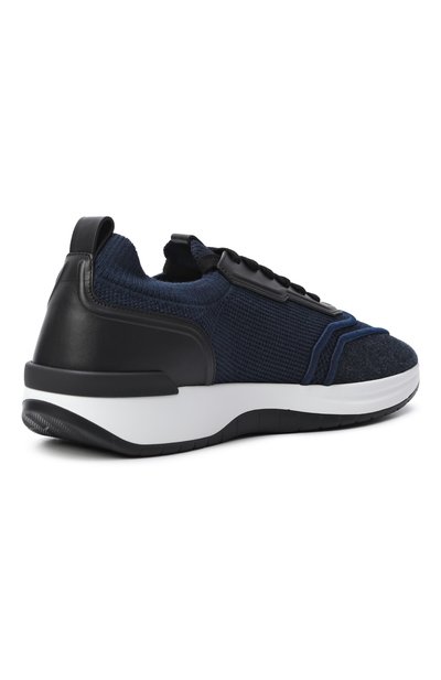 Текстильные кроссовки BRIONI темно-синего цвета по цене 117000 руб., арт. QHM20L/PD903, фото 4 Текстильные кроссовки BRIONI, арт. QHM20L/PD903, фото 4