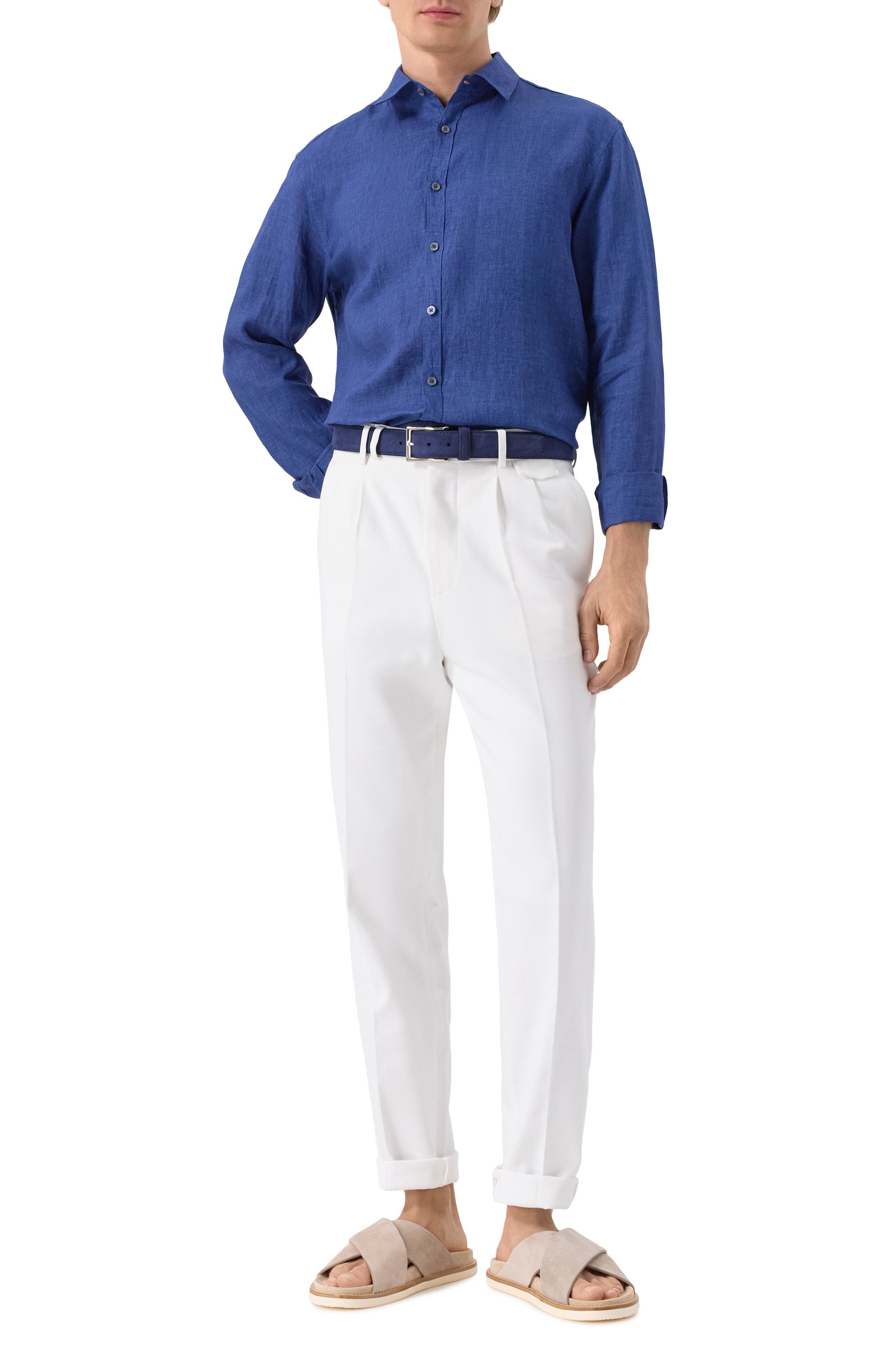 Замшевые шлепанцы cross-over BRUNELLO CUCINELLI, арт. MZUSILY327, фото 2