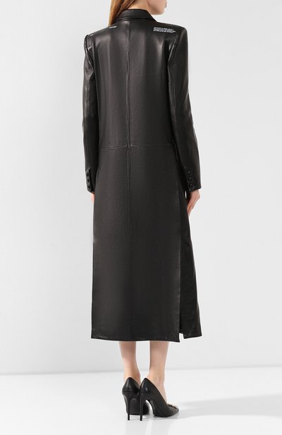 Кожаное пальто OFF-WHITE, арт. 0WJA022F199860501000, фото 4