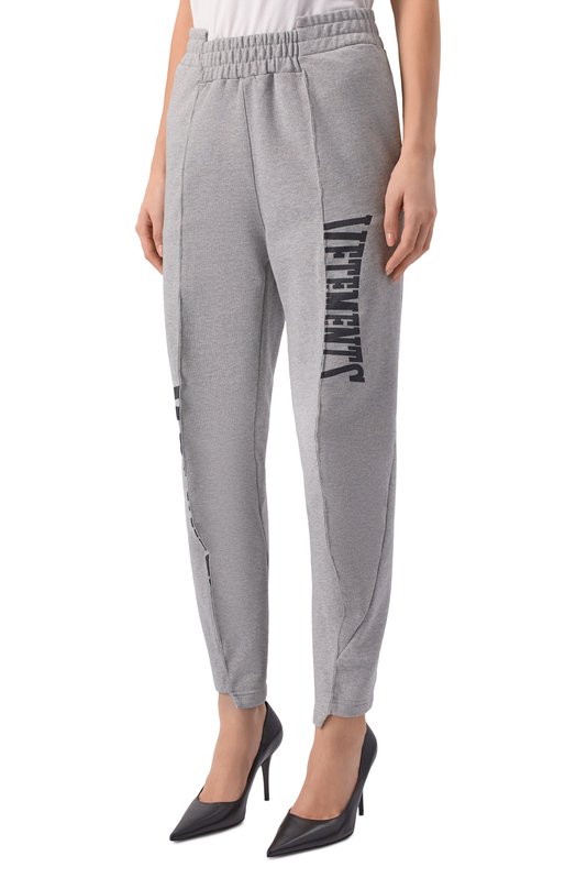 Хлопковые брюки VETEMENTS WE76SP507G/1302 M0LLET0N Серый  WE76SP507G/1302 M0LLET0N Фото 3
