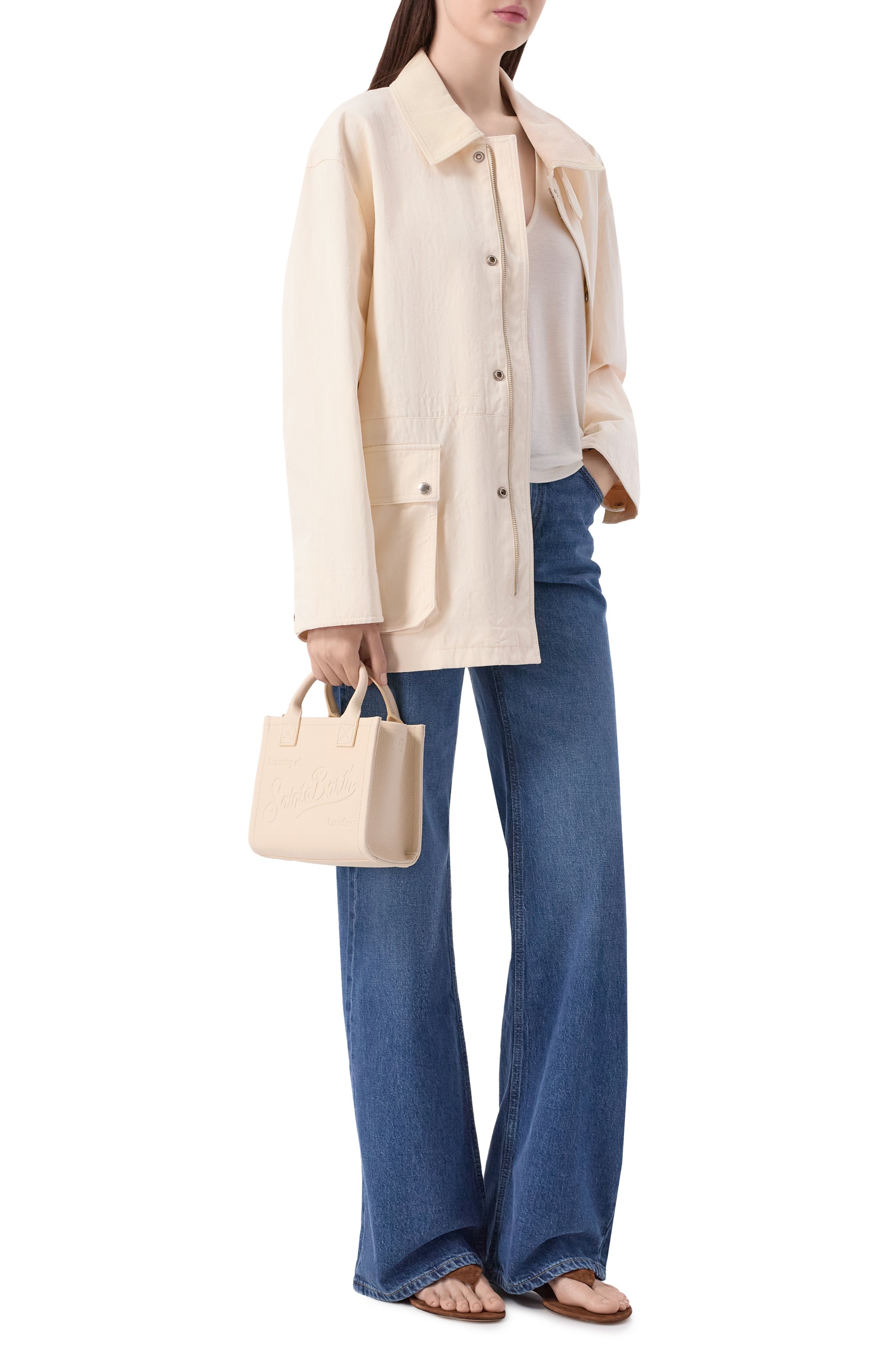 Сумка vanity mini MC2 SAINT BARTH кремового цвета по цене 37450 руб., арт. VANMI001-01516L/VANITY BAG MINI, фото 3 Сумка vanity mini MC2 SAINT BARTH, арт. VANMI001-01516L/VANITY BAG MINI, фото 3