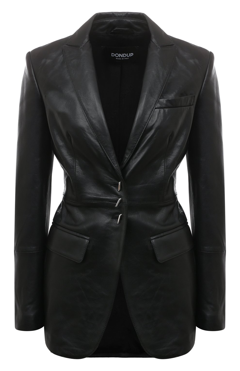 Кожаный жакет DONDUP черного цвета по цене 176000 руб., арт. DJ575/PL0386D XXX, фото 1 Кожаный жакет DONDUP, арт. DJ575/PL0386D XXX, фото 1