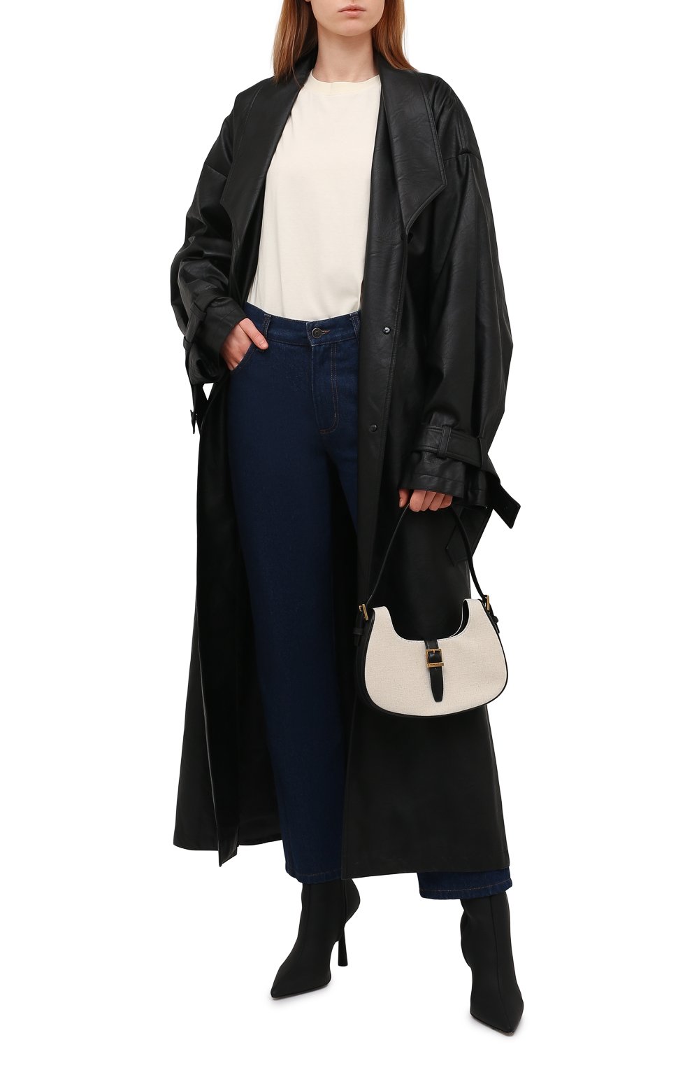 Тренч LESYANEBO черного цвета по цене 68000 руб., арт. FW21/H-621/VL/FT, фото 2 Тренч LESYANEBO, арт. FW21/H-621/VL/FT, фото 2