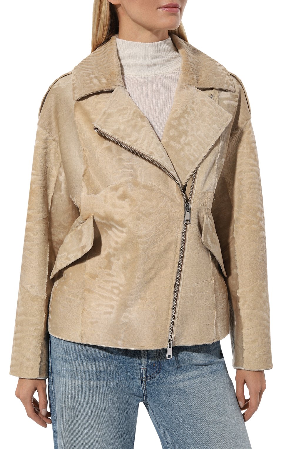 Куртка из каракульчи VICTORIA KUSENKOVA кремового цвета по цене 1320000 руб., арт. 767100012603, фото 3 Куртка из каракульчи VICTORIA KUSENKOVA, арт. 767100012603, фото 3