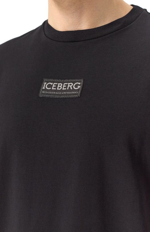Хлопковая футболка Iceberg F019/6318 Чёрный  F019/6318 Фото 5