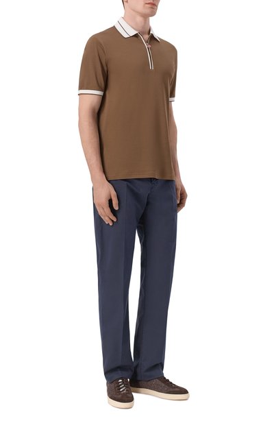 Хлопковое поло KITON коричневого цвета по цене 125000 руб., арт. UMK0880, фото 2 Хлопковое поло KITON, арт. UMK0880, фото 2
