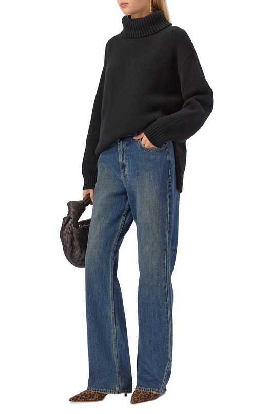 Свитер из шерсти и кашемира Elie Saab T0230NF25/W0007 Чёрный  T0230NF25/W0007 Фото 2