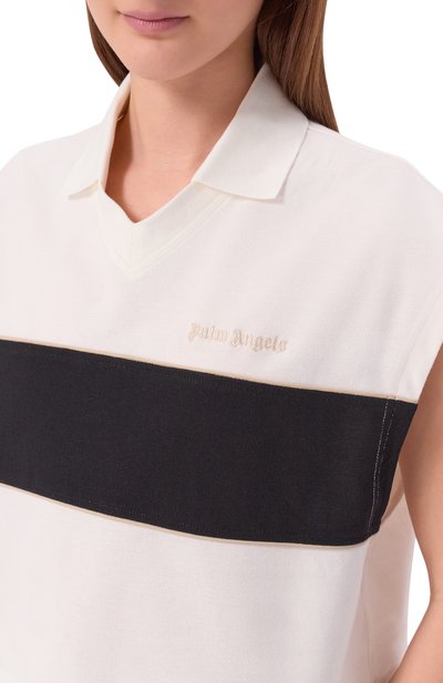 Хлопковое поло PALM ANGELS, арт. PWGB017S26FAB001, фото 5