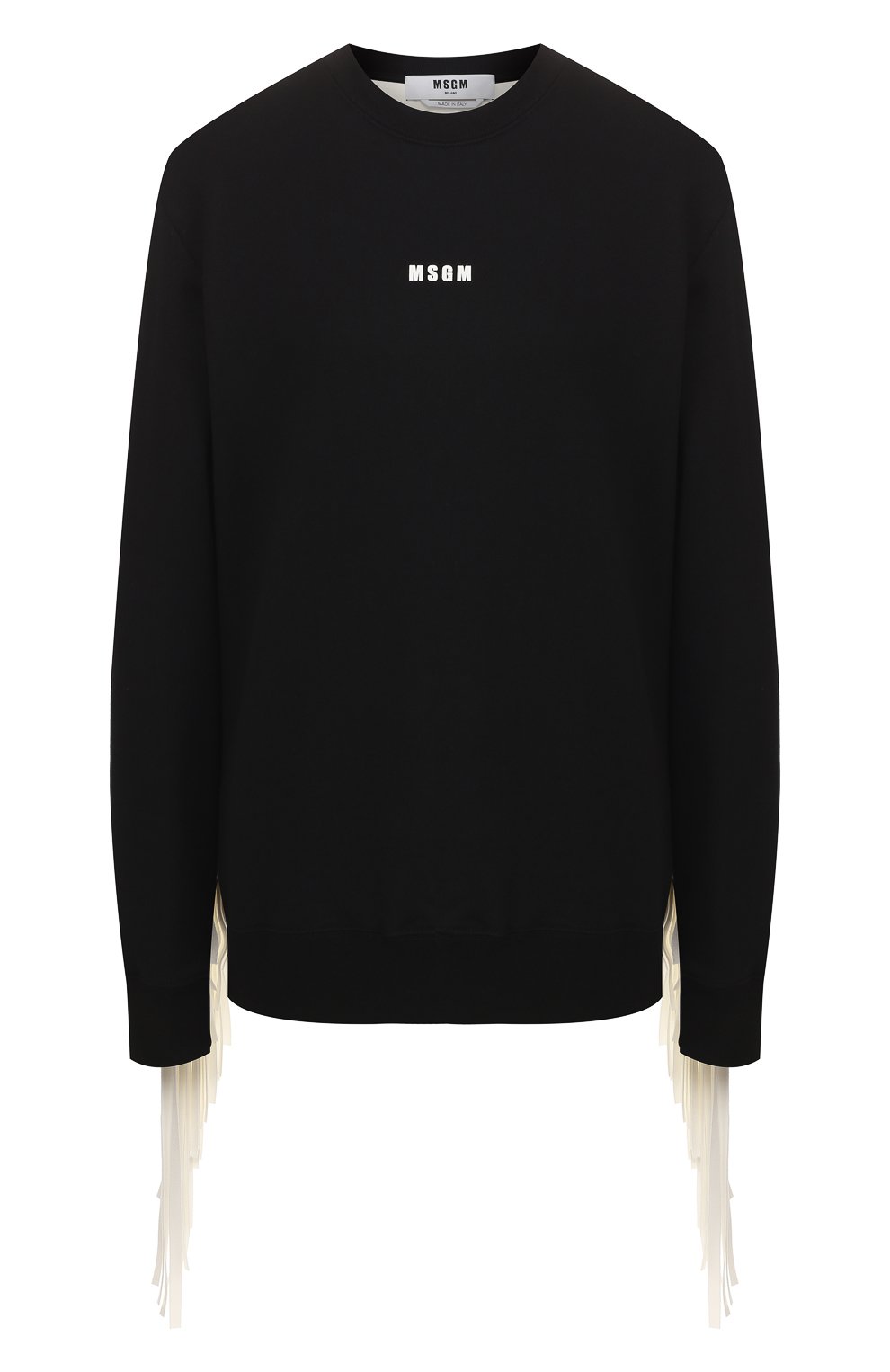 Хлопковый свитшот MSGM черного цвета по цене 28750 руб., арт. 2841MDM105 207299, фото 1 Хлопковый свитшот MSGM, арт. 2841MDM105 207299, фото 1