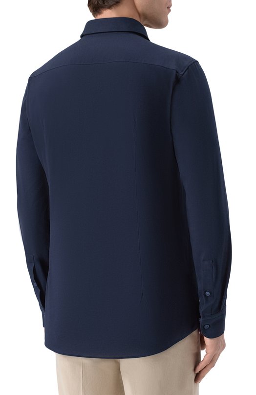 Хлопковая рубашка BOSS 50474283 Синий  50474283 Фото 4