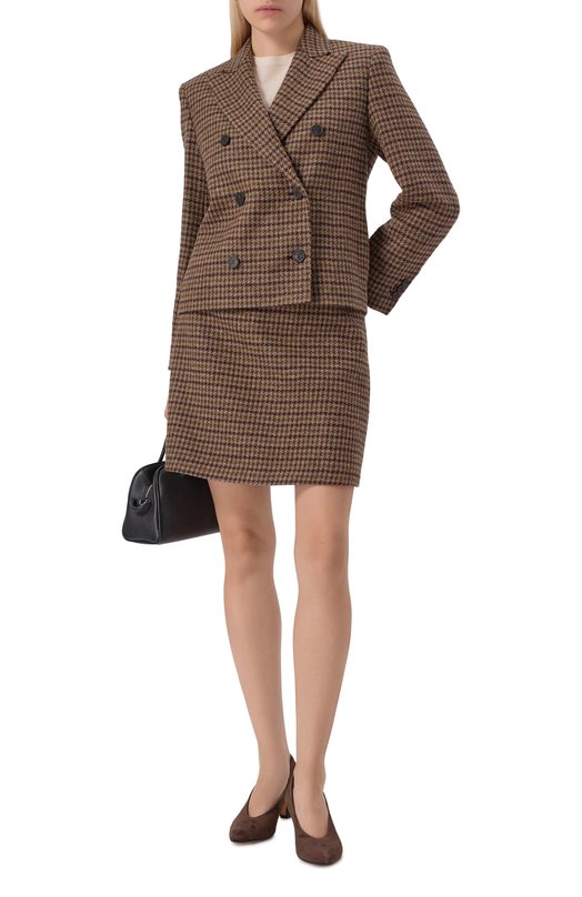 Шерстяной жакет Weekend Max Mara GERUSIA Коричневый  GERUSIA Фото 2