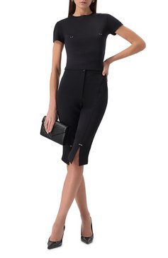 Женские шорты из вискозы MUGLER черного цвета, арт. 25P1PA0497470 | Фото 2 (Материал сплава: Проставлено; Материал внешний: Вискоза; Нос: Не проставлено; Стили: Гламурный; Кросс-КТ: костюм)