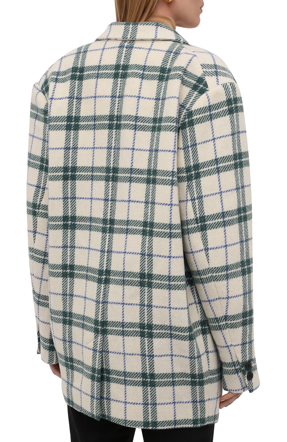 Шерстяной жакет ISABEL MARANT ETOILE зеленого цвета по цене 67250 руб., арт. VE1331-21A010E/KAIT0, фото 4 Шерстяной жакет ISABEL MARANT ETOILE, арт. VE1331-21A010E/KAIT0, фото 4