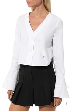 Хлопковая блузка PALM ANGELS, арт. PWGF003S23FAB0010110, фото 3