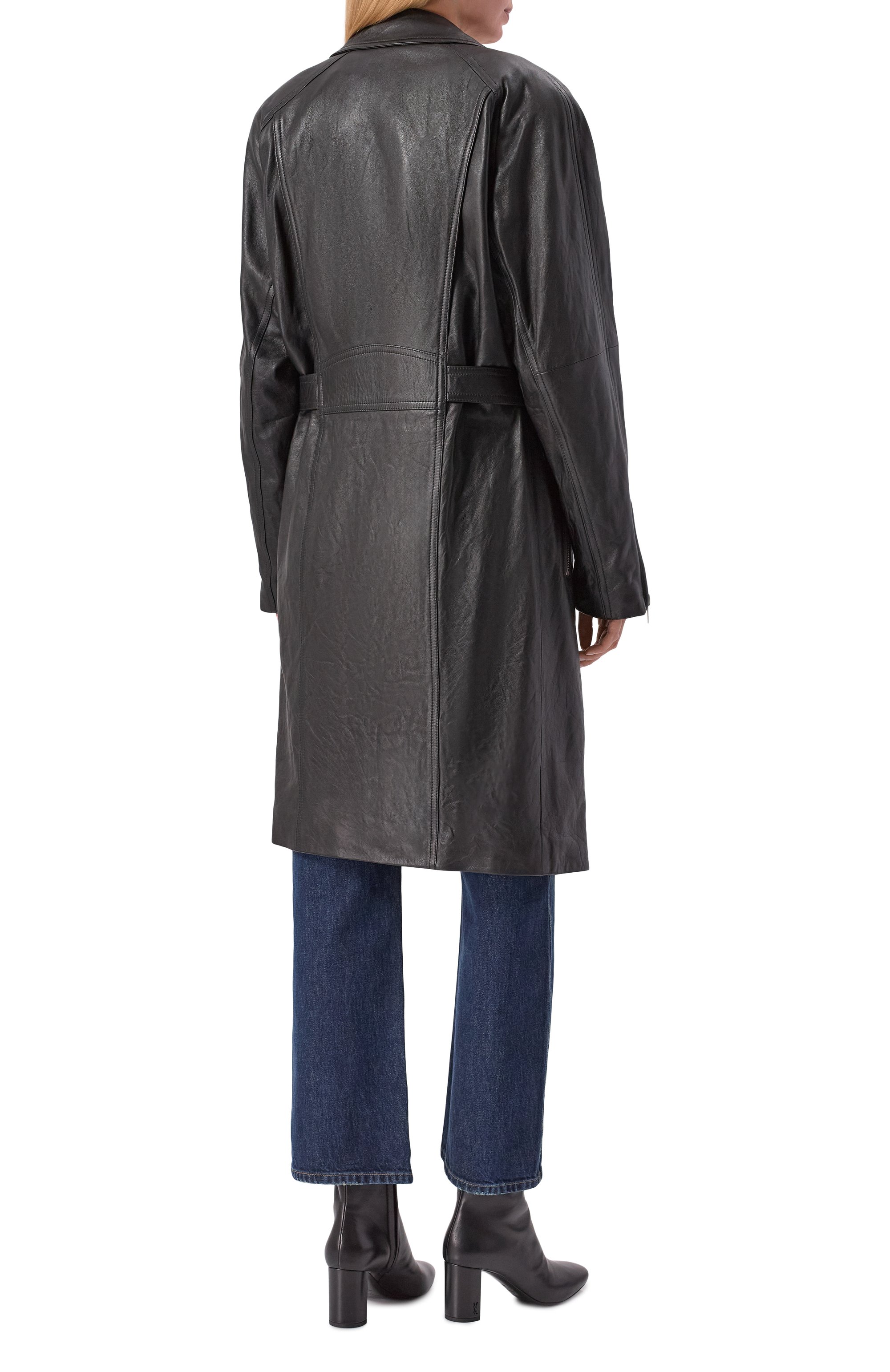 Кожаное пальто SAINT LAURENT, арт. 798778/YCNV2, фото 4