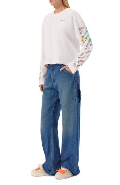 Хлопковый лонгслив OFF-WHITE, арт. 0WAB038S26JER001, фото 2