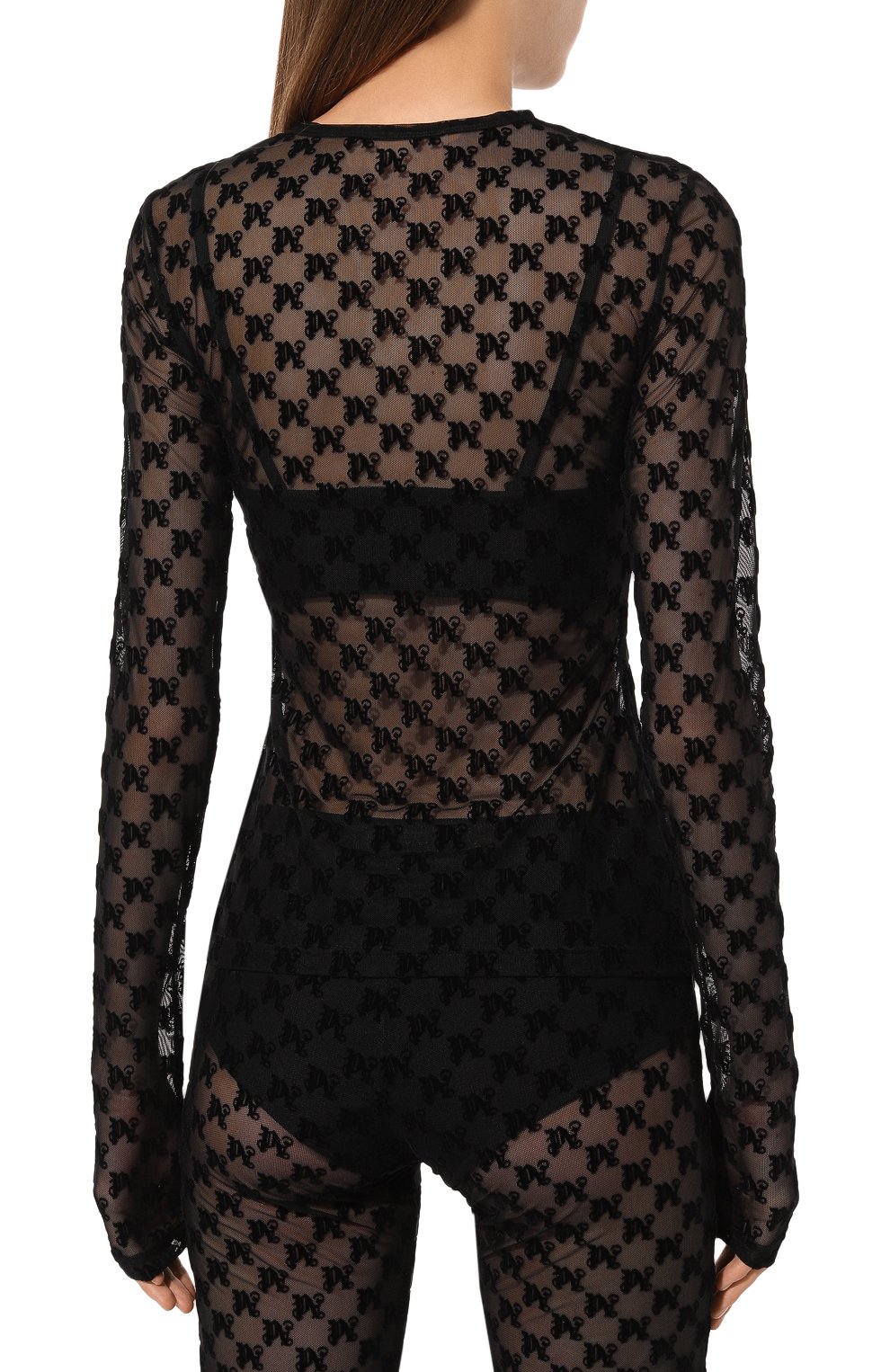 Топ PALM ANGELS черного цвета по цене 27550 руб., арт. PWAD063F24FAB001, фото 4 Топ PALM ANGELS, арт. PWAD063F24FAB001, фото 4