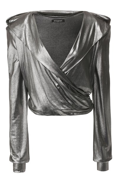 Женский топ из вискозы BALMAIN, арт. RF00629/M060