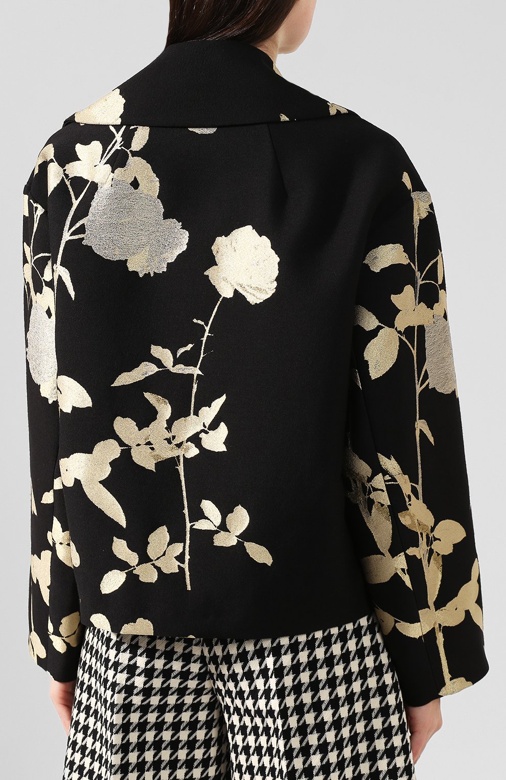 Жакет из смеси шерсти и вискозы DRIES VAN NOTEN черного цвета по цене 89950 руб., арт. 192-10530-8361, фото 4 Жакет из смеси шерсти и вискозы DRIES VAN NOTEN, арт. 192-10530-8361, фото 4