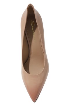 Женские кожаные туфли SANTONI бежевого цвета, арт. WDFQ70946HI2TVAAP29 | Фото 6 (Подошва: Плоская; Каблук высота: Средний; Материал спла�ва: Проставлено; Материал внутренний: Натуральная кожа; Драгоценные камни: Проставлено; Каблук тип: Фигурный; Материал внешний: Натуральная кожа)
