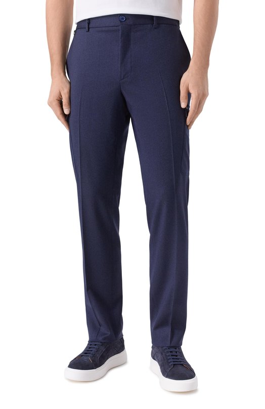 Шерстяные брюки-карго Stefano Ricci M1T4300040/W0029T/60 Синий  M1T4300040/W0029T/60 Фото 3