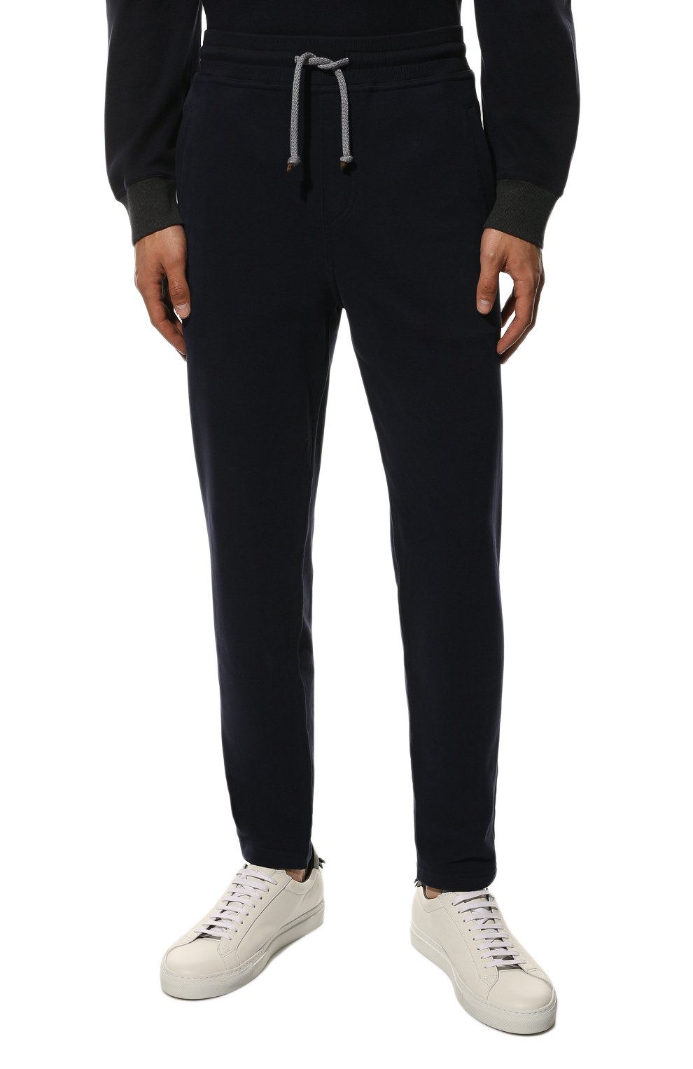 Хлопковые брюки BRUNELLO CUCINELLI темно-синего цвета по цене 81850 руб., арт. MTU143243G, фото 3 Хлопковые брюки BRUNELLO CUCINELLI, арт. MTU143243G, фото 3