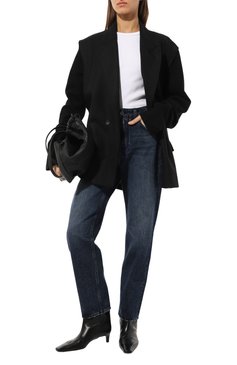 Женские джинсы DOLCE & GABBANA синего цвета, арт. FTAIAD/G8KR4 | Фото 2 (Длина (брюки, джинсы): Стандартные; Драгоценные камни: Проставлено; Материал сплава: Проставлено; Материал внешний: Хлопок, Деним; Кросс-КТ: Деним; Стили: Кэжуэл; Детали: Делаве; Силуэт Ж (брюки и джинсы): Бойфренды)
