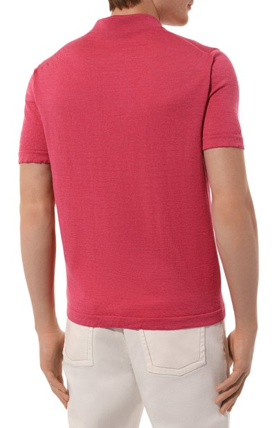 Поло из шерсти и шелка KITON розового цвета по цене 99500 руб., арт. UMM049202, фото 4 Поло из шерсти и шелка KITON, арт. UMM049202, фото 4