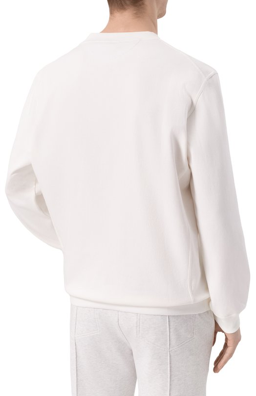 Хлопковый свитшот Brunello Cucinelli MW8633380G Белый  MW8633380G Фото 4