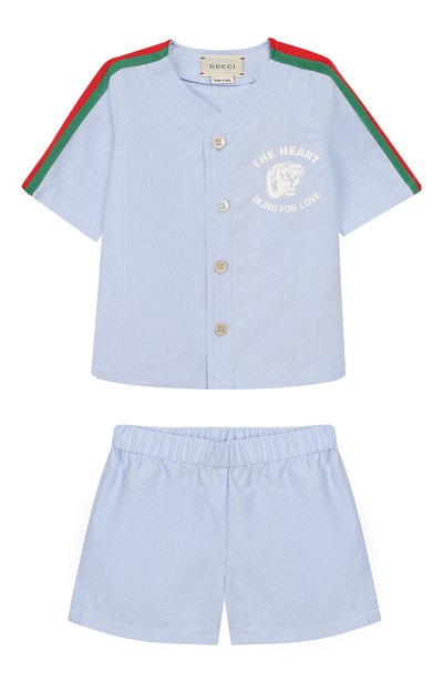 Комплект из хлопкового кардигана и шорт GUCCI, арт. 544808/XWABZ, фото 1