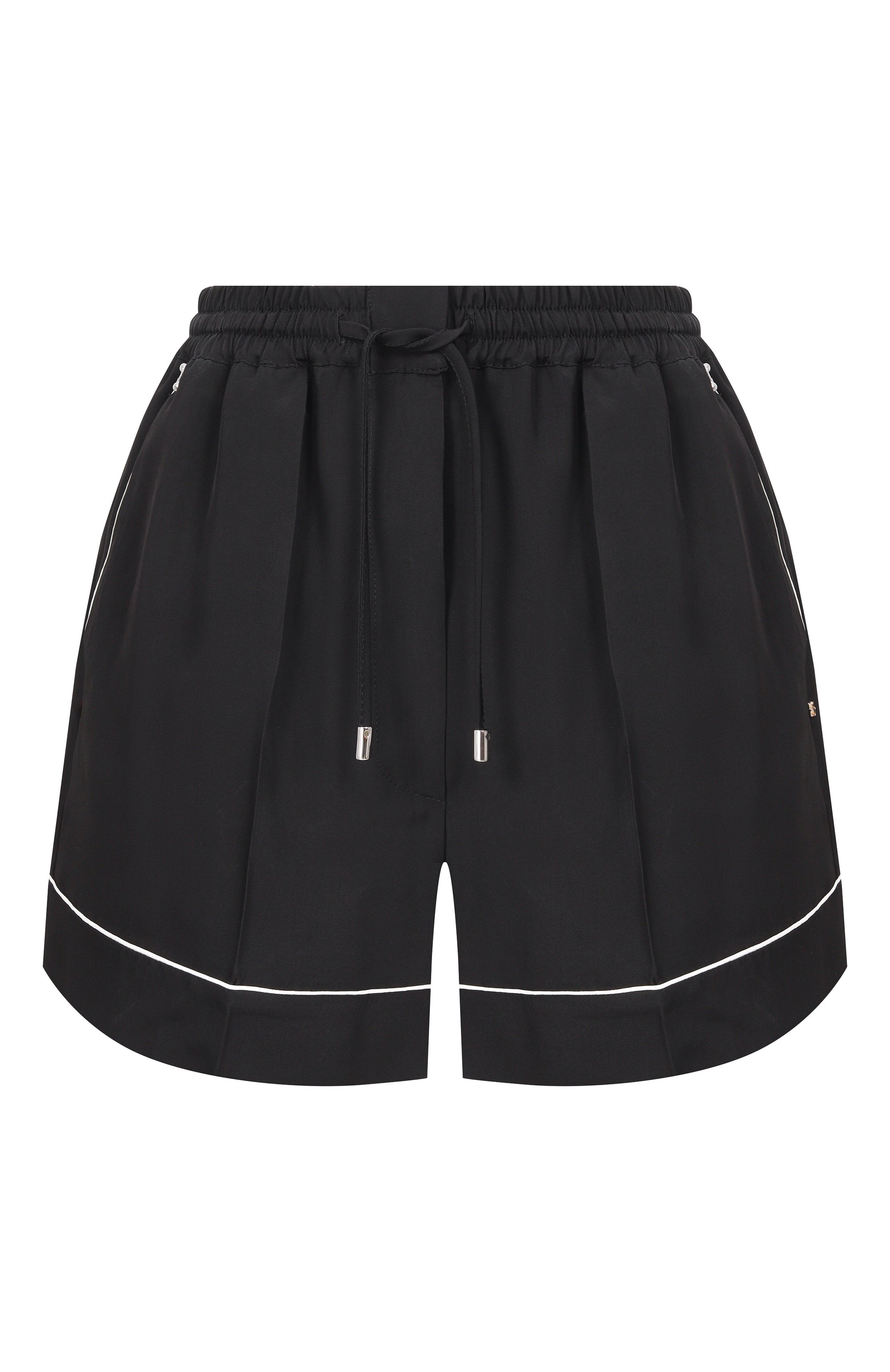Шорты из вискозы SPORTMAX черного цвета по цене 35600 руб., арт. SPXCRESP0, фото 1 Шорты из вискозы SPORTMAX, арт. SPXCRESP0, фото 1