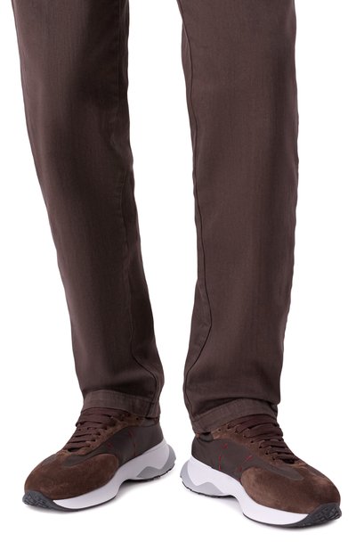 Комбинированные кроссовки KITON, арт. USSA374N0133303, фото 3