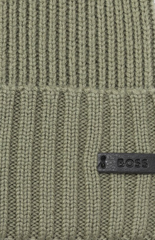 Шерстяная шапка BOSS 50495306 Хаки  50495306 Фото 3