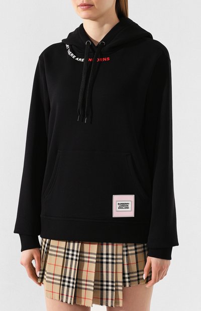 Хлопковое худи BURBERRY синего цвета по цене 86150 руб., арт. 8029567, фото 3 Хлопковое худи BURBERRY, арт. 8029567, фото 3