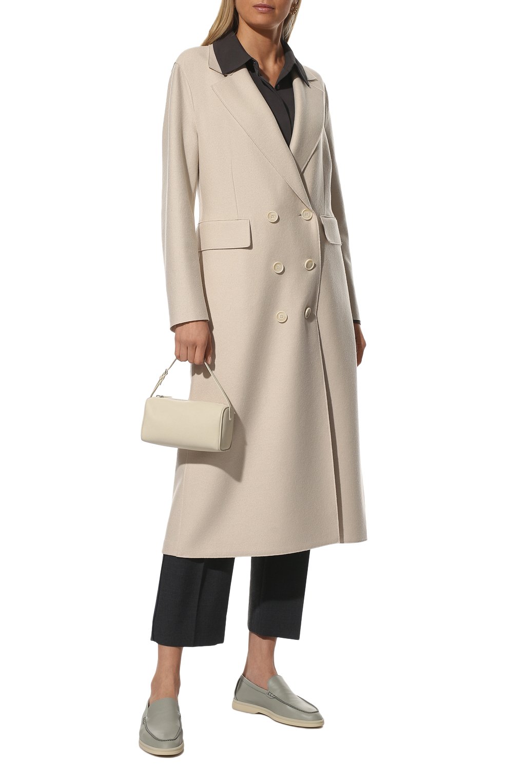 Кожаные лоферы summer walk LORO PIANA светло-зеленого цвета по цене 54650 руб., арт. FAI0323, фото 2 Кожаные лоферы summer walk LORO PIANA, арт. FAI0323, фото 2