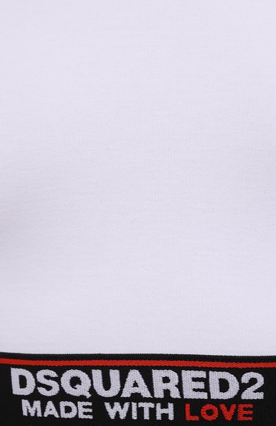 Хлопковый топ DSQUARED2 белого цвета по цене 16950 руб., арт. D8M263470, фото 5 Хлопковый топ DSQUARED2, арт. D8M263470, фото 5