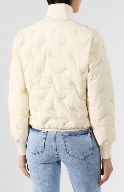 Пуховый бомбер KENZO белого цвета по цене 41550 руб., арт. FA52BL105580, фото 4 Пуховый бомбер KENZO, арт. FA52BL105580, фото 4