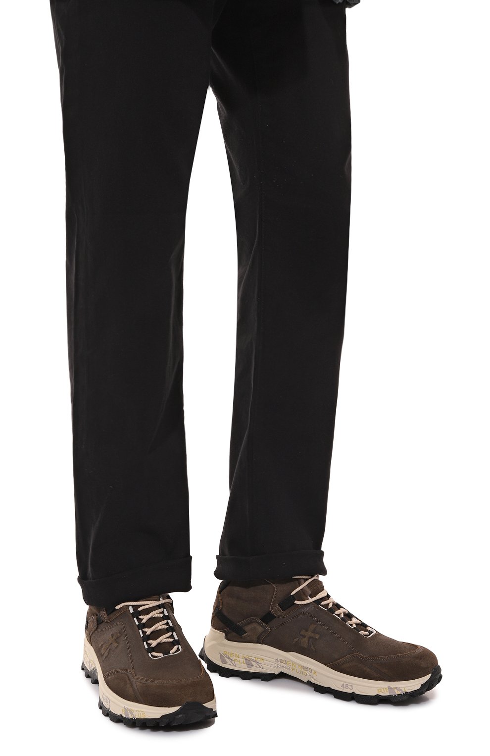 Замшевые ботинки saint cross PREMIATA коричневого цвета по цене 45100 руб., арт. SAINTCR0/VAR 393M, фото 3 Замшевые ботинки saint cross PREMIATA, арт. SAINTCR0/VAR 393M, фото 3