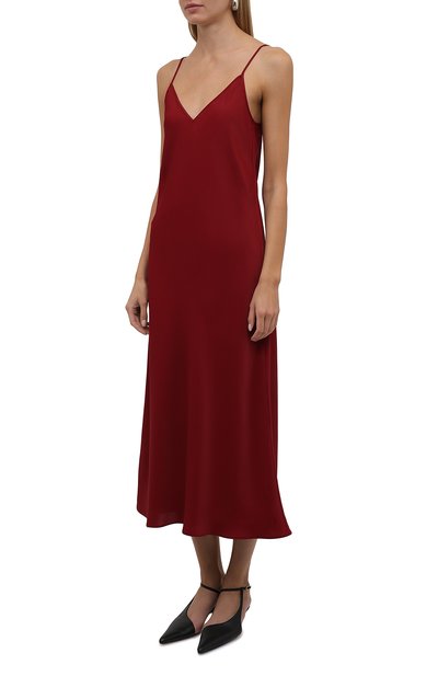 Платье из вискозы JIL SANDER красного цвета по цене 96200 руб., арт. JSWT506606-WT381500, фото 3 Платье из вискозы JIL SANDER, арт. JSWT506606-WT381500, фото 3