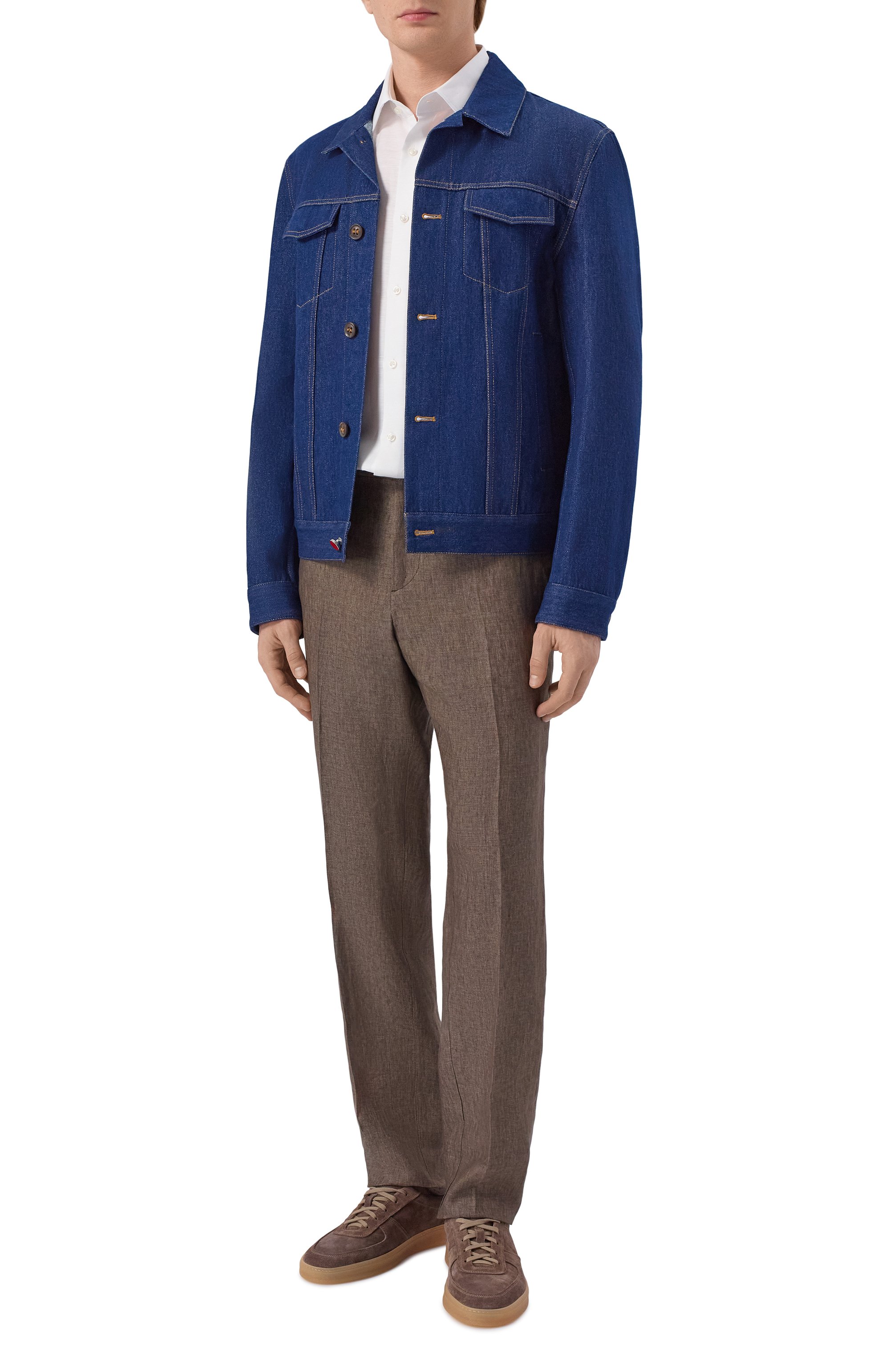 Льняные брюки BERWICH коричневого цвета по цене 34600 руб., арт. SPIAGGIA 20/LM104, фото 2 Льняные брюки BERWICH, арт. SPIAGGIA 20/LM104, фото 2