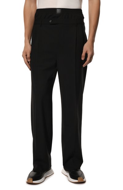 Шерстяные брюки MSGM черного цвета по цене 47500 руб., арт. 3440MP06 237200, фото 3 Шерстяные брюки MSGM, арт. 3440MP06 237200, фото 3
