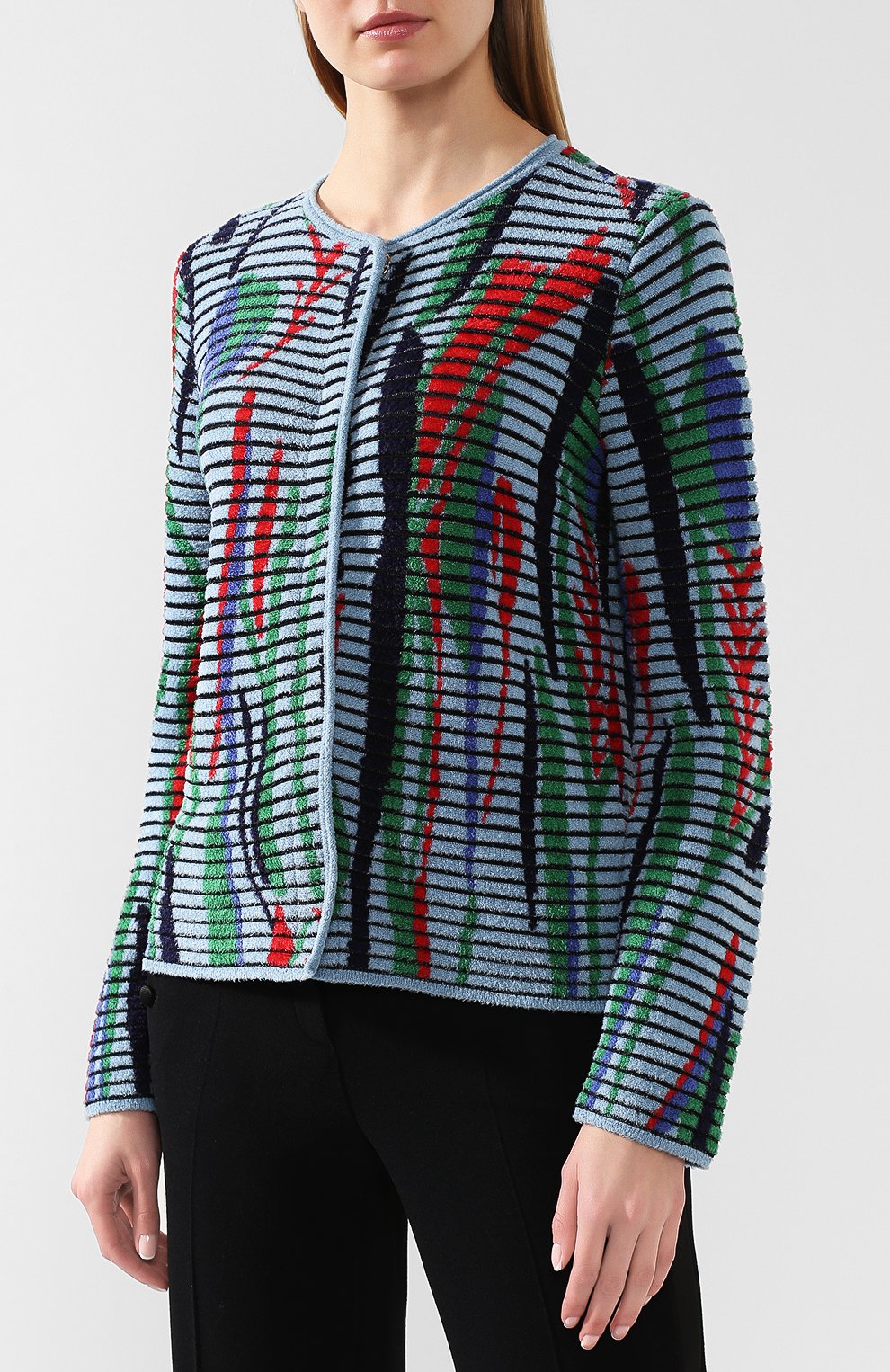 Жакет из вискозы GIORGIO ARMANI разноцветного цвета по цене 218500 руб., арт. 6GAGA3/AMA3Z, фото 3 Жакет из вискозы GIORGIO ARMANI, арт. 6GAGA3/AMA3Z, фото 3